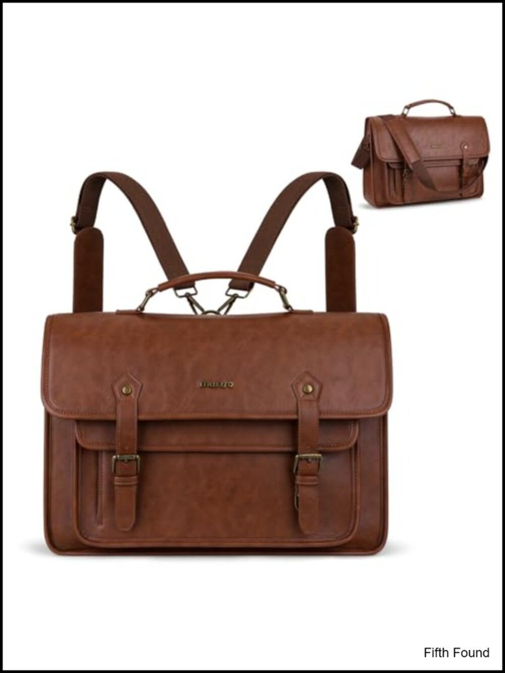 MOSISO 3 in 1 Laptop Bag 15.6 inch PU Leather Shoulder Messenger Case